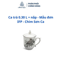 Ca trà 0.30 L + nắp - Mẫu đơn IFP - Chim Sơn Ca - Gốm sứ cao cấp Minh Long I