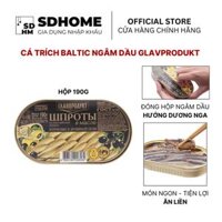 Cá trích Baltic ngâm dầu Glavprodukt hộp 190g