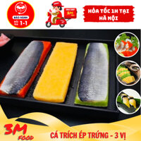 Cá trích ép trứng Nhật Bản 3 vị Vàng Đỏ Xanh và gừng hồng [ Hỏa tốc tại Hà Nội ] 3M FOOD SSM