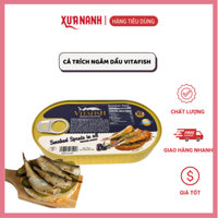 Cá Trích Hun Khói Ngâm Dầu Đóng Hộp Hiệu Vitafish 190g - Cá Trích Ngâm Dầu Thơm Ngon, Tiện Lợi