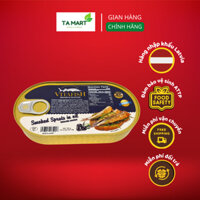 Cá Trích Hun Khói Ngâm Dầu Đóng Hộp Hiệu Vitafish Loại Premium 190g - Smoked Sprats in Oil Vitafish