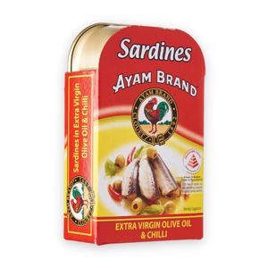 Cá trích ngâm ớt và dầu Olive Ayam 120g