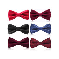 Cà vạt cho phù rể và chú rể, cà vạt màu đỏ rượu và đen cho lễ cưới, phong cách Anh và Hàn Quốc, cà vạt nhóm anh em