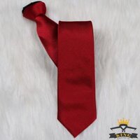 Cà Vạt Đỏ KING thắt sẵn bản nhỏ 5cm  - Đỏ - 5cm