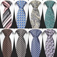 Cà vạt nam mới 8CM Cà vạt dệt Jacquard Sọc Paisley Kẻ sọc chấm bi Dây buộc cổ áo cổ điển Váy cổ điển Gravata Corbatas Cà vạt công sở Jacquard dệt cổ cho nam Chổi