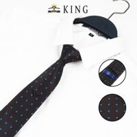 Cà vạt nam xanh đen KING bản 8cm, cravat nam, cravat cao cấp giá rẻ C008 - Nâu CM-008