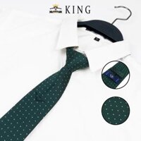 Cà vạt nam xanh đen KING bản 8cm, cravat nam, cravat cao cấp giá rẻ C008 - Xanh rêu CY2-008