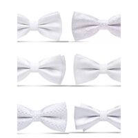 Cà vạt sọc tối màu Brotherhood, bộ vest nam Anh trắng tinh khiết, nơ bướm, chú rể, chủ nhà lễ cưới