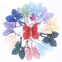 Cà vạt tai thỏ chấm bi cho bé gái, phong cách Hàn Quốc, nơ bướm dễ thương, có sẵn tại nhà máy, cà vạt JK chấm bi nhỏ, hoa cổ áo