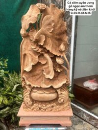 Cá Xiêm Uyn Ơng (Gỗ Ngọc Am Liền Khối)