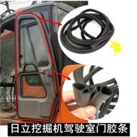 Cab Kính Chắn Gió Dải Cao Su Niêm Phong Cửa Dải Da Chống Đập Phụ Kiện Cho Máy Xúc Hitachi Tiếp Liệu ZAX60 70 120