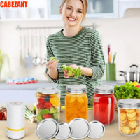 Cabezant Mason Jar Máy Hút Chân Không Bộ, Máy Hút Chân Không Điện Bằng Nhựa Điện / Bằng Tay, Nắp Mở Đầu Kết Nối Màu Trắng Thực Phẩm Thông Minh Máy Hút Chân Không Miệng Rộng Thông Thường