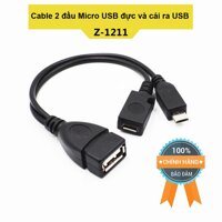 Cable 2 đầu Micro USB đực và cái ra USB