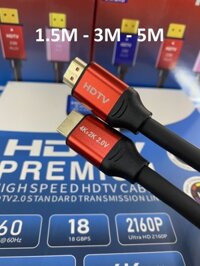 Cable HDMI 1.5m Dây tròn trơn Full HD