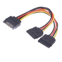 CABLE NGUỒN (HDD) SATA 1 => 2 (Đầu Vuông)