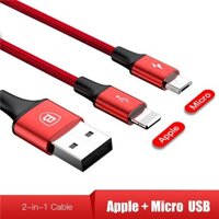 Cable sạc nhanh 2 đầu Baseus LV041 (Micro/ Lightning)