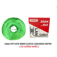 Cable STP 305m Cat6E chống nhiễu 0.52CCA C18144GN Unitek Màu Xanh Lá