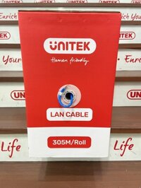 Cable UTP 300m cat6E 0.55CCA C18127BL Unitek màu xanh