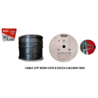 Cable UTP 305m Cat6E 0.55CCA C18136GY Unitek Màu Đen (ngoài trời)