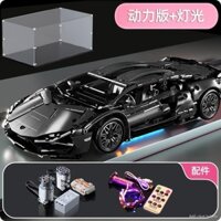 Các khối xây dựng cơ khí khổng lồ lắp ráp đồ chơi xe ô tô điều khiển từ xa Lamborghini Big Black Bull🚘HÀNG CÓ SẴN🚖