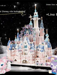 Các khối xây dựng lâu đài Disney dạng hạt nhỏ tương thích với khu vườn đồ chơi lắp ráp tòa nhà LEGO