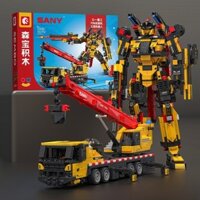 Các khối xây dựng tương thích với LEGO Boy Engineering mô hình lắp ráp cần cẩu xe tải đồ chơi giáo dục