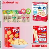 Các Loại Bánh Ăn Dặm Cho Bé. Bánh Bi Men Sữa Calket Boro, Bánh Xốp, Bánh Mặt Cười Morigana, Bánh Gạo Lứt Bebecook. CB06