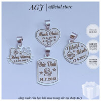 Các loại mặt dây khắc chữ theo yêu cầu = tia laze công nghệ cho bé yêu