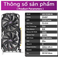 cạc màn Rx 580 8g Amd Aisurixx