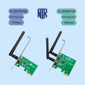 TP-Link 300Mbps Wireless N PCI Express Adapter TL-WN881ND