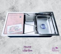 Các mẫu chậu rửa chén bát 1 hố lắp âm bàn đá và 2 hố đẹp