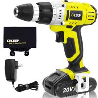 CACOOP Cordless Drill Driver 20V Power Drill Kit, Electric Drill with 1 pc 1500mAh Lithium-ion Battery, Charger and Storage Bag