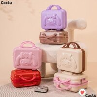 Cactu 1 Chiếc Vali Du Lịch, Mỹ Phẩm Hành Lý Di Động Chống Thấm Nước, Kawaii Kitty 14Inch Hoạt Hình Hộp Trang Điểm Cô Gái Nữ