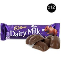 Cadbury Dairy Milk Chocolate | Total 12 bars of British Chocolate Candy - Cadbury Dairy Milk Chocolate 45g each