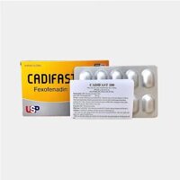 Cadifast 180mg Usp (H/10v) – Thuốc Fexofenadine mạnh, giảm nhanh viêm mũi dị ứng & mề đay
