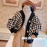 Cadigan len trẻ em, Áo khoác len cho bé gái lót bông ấm áp có size đại 13- 40kg hàng QC ( kèm ảnh thật)