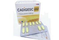 CADIGESIC 650 (Hộp) – Viên vàng_USP_Paracetamol 650mg_Hộp/100V/16_giảm đau và hạ sốt