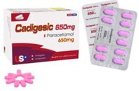 CADIGESIC 650 – Viên hồng_USP_Paracetamol 650mg/16_giảm đau, hạ sốt có tác dụng lên thần kinh trung ương (Hộp 10 vỉ x 10 viên)