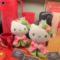 Caeiore Sang Trọng Hello Kitty Pendent, Móc Khóa Mèo Con Mềm Sanrio, Phụ Kiện Túi Kawaii Nhồi Bông Matcha Túi Kimono Mặt Dây Chuyền Quà Tặng