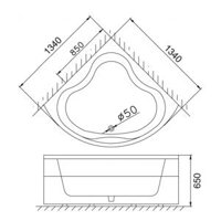 CAESAR AT5133A – Bồn tắm góc xây