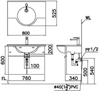 CAESAR LF5306 – Chậu lavabo đặt bàn