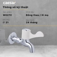 [Caesar] Vòi lạnh gắn tường W027C WL027C WP027C chất liệu đồng mạ Cr-Ni sáng bóng, bảo hành c