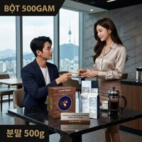 Cafe con sóc bột 50% Arabica - 50% Robusta( 500gr) - màu Chocolate