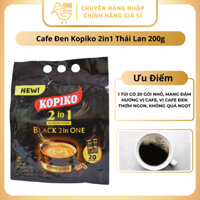 Cafe Đen Kopiko 2in1 Black [Date 7/2025]  Thái Lan 20g x 10 Thơm Ngon Đậm Vị - Hinohouse