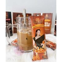 Cafe hòa tan Đông trùng hạ thảo và Nấm Linh chi Laura Coffee Hộp 10 gói