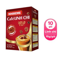 CAFÉ LINH CHI KOOBEME GOLD 5IN1 (HỘP CAFE ĐỎ 10 GÓI) HỖ TRỢ TĂNG SỨC ĐỀ KHÁNG KHÔNG CHỨA CHẤT TẠO NGỌT TỔNG HỢP