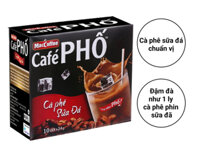 Café PHỐ đen đá, sữa đá MacCoffee hộp 10 gói - Cà phê Phố sữa,10 gói