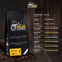 Cafe Robusta Pha Máy Đậm vị, rang xay nguyên chất  thương hiệu Seven Coffee - Loại 250GR