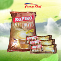 Cafe Sữa Hòa Tan Kopiko Macchiato 3in1 Thái Lan Thơm Ngon Ngọt Đậm Vị Gói 480g (20 túi) - Dream Thái