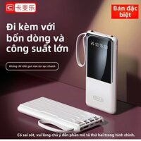 [Cafele] Sạc dự phòng nhanh 20000mAh tích hợp bốn dây cáp, nguồn điện di động 10000mAh